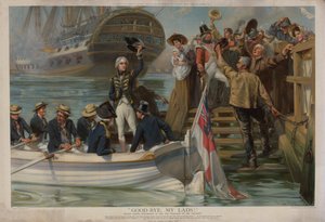 Nelson verlässt Portsmouth, um mit der Victory nach Trafalgar zu segeln