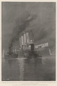 Ein Weihnachtsgeschenk für das Empire, HMS Good Hope, das Kriegsschiff, das von der Kapkolonie zur Marine beigetragen wurde, in Portsmouth, 25. Dezember