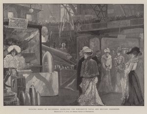 Prinzessin Henry von Battenberg inspiziert die Portsmouth Naval and Military Exhibition von Fred T. Jane