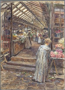 Der Markt der Enfants-Rouges, Rue de Bretagne von Frederic Anatole Houbron