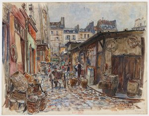Le Marché des Enfants Rouges, Westseite, im Regen