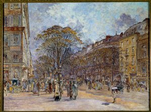 Boulevard des Italiens in Paris von Frederic Anatole Houbron
