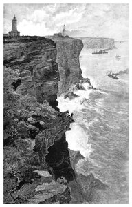 Sydney Heads von Süden, New South Wales, Australien, 1886 von Frederic B. Schell