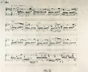 Partitur von "Etüden für Klavier Opus 10" des polnischen Komponisten Frederic Chopin (1810-1849)