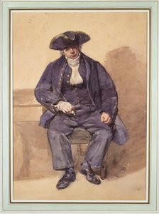Porträt von John Adams, alias John Wilkinson, Petty Officer, 78 Jahre alt (Aquarell)