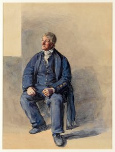 Porträt von John Lovell, 70 Jahre alt. Bargee auf der Themse als Greenwich-Pensionär von Frederic Cruikshank