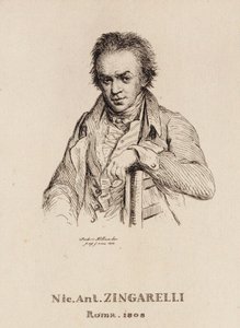 Porträt des Komponisten Nicola Antonio Zingarelli 1752-1837 von Frederic Desire Hillemacher