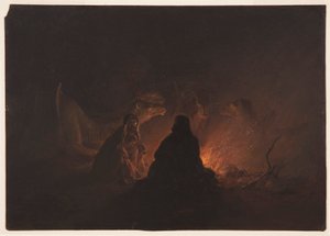 Beduinen im Lager bei Nacht von Frederic Edwin Church