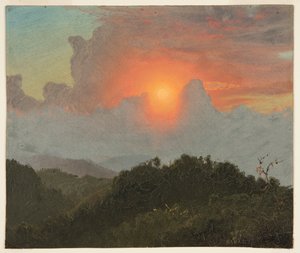 Wolken und Sonnenuntergang, Jamaika