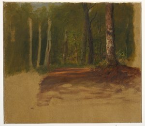 Zeichnung, Ein Weg in den Wald, 1850–60 von Frederic Edwin Church