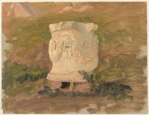 Athen, Skulptur im Dionysos-Theater von Frederic Edwin Church