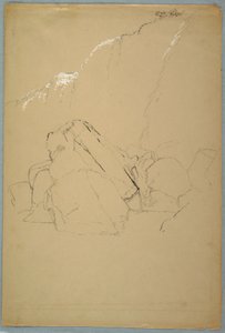 Zeichnung, Felsen, die kanadische Bank, 1858