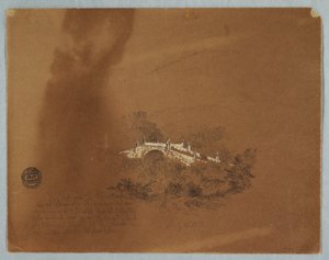 Brücke über den Fluss Combeima in Ibaque, Kolumbien, 16. Juli 1853