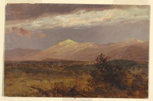 Zeichnung, Catskills bei Sonnenuntergang, 1882