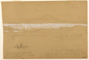 Zeichnung, Cayambé, Morgen, vom Tempel der Sonne, Quito, 24. Juni 1857 von Frederic Edwin Church