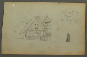 Kirche in Naré, Rio Magdalena, Kolumbien, 1853