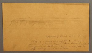 Zeichnung, Klippen, möglicherweise 1859 von Frederic Edwin Church