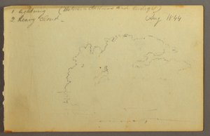 Zeichnung, Wolkenstudie, 1844