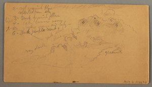 Zeichnung, Wolkenstudie, möglicherweise 1874 von Frederic Edwin Church