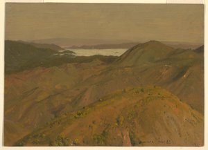 Ferne Ansicht über Hügelkuppen, August 1865 von Frederic Edwin Church