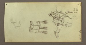 Zeichnung, Figuren- und Kamelstudien, 22. Februar 1868