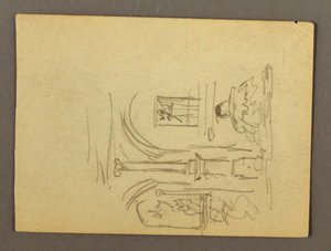Fragment einer Kolonnade, Brunnen, möglicherweise 1868–69