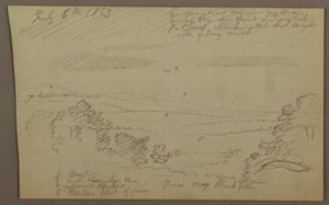 Zeichnung, Hudson Valley, 1863 von Frederic Edwin Church