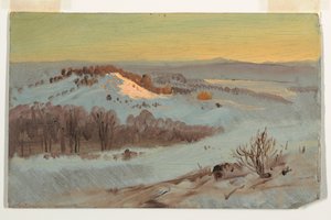 Zeichnung, Hudson Valley, New York im Winter, 1869–70