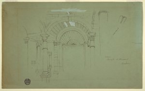 Innenansicht, Tempel in Mismiyeh, Syrien, 28. April 1868