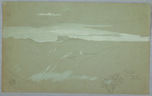 Jamaikanische Küste und Himmel, gesehen von nahe Captain Kent, Bellevue, Jamaika, Juli 1865