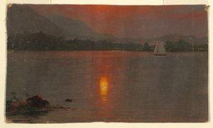 Lake Millinocket, Sonnenuntergang, 1870–80 von Frederic Edwin Church