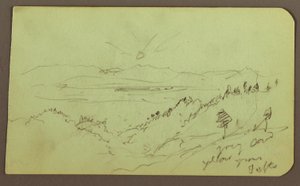 Zeichnung, Landschaft; Rückseite: Figur, Landschaft, 1883 von Frederic Edwin Church