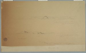 Landschaft nahe Fogo Island, Brimstone, Head, Change Island Rocks, 2. Juli 1869 von Frederic Edwin Church
