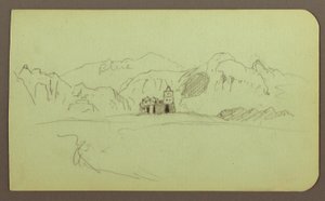 Landschaft mit Kirche; Verso: Landschaft, 1883