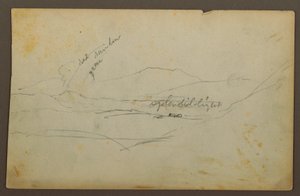 Zeichnung, Berglandschaft, Kolumbien oder Ecuador, 1853
