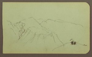 Zeichnung, Berglandschaft; Verso: Landschaft, 1883 von Frederic Edwin Church