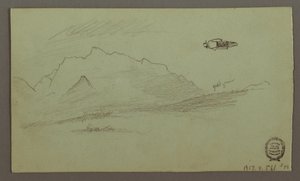 Zeichnung, Berggipfel, möglicherweise 1868 von Frederic Edwin Church