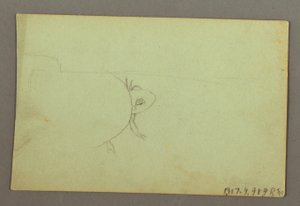 Zeichnung, Bergkamm, möglicherweise 1856