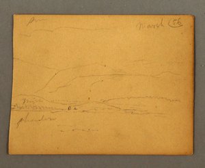 Zeichnung, Berge, März 1856