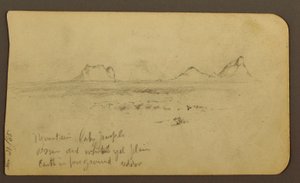 Zeichnung, Berge; Rückseite: Vorgebirge & Gebirgskette, 21. Dezember 1885