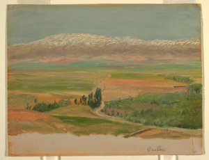 Zeichnung, Berge in der Nähe von Baalbek, Mai 1868