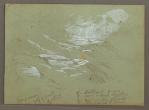Zeichnung, Berghang, April 1869