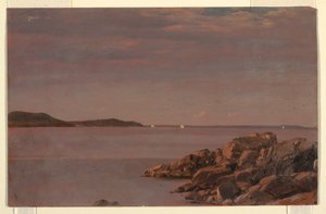 Zeichnung, Insel Mt. Desert, Küste von Maine, 1850