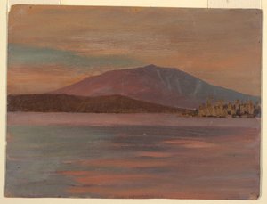 Zeichnung, Mt. Katahdin vom Togue Pond, 1877 von Frederic Edwin Church