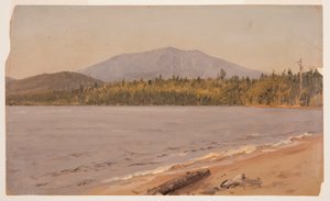 Zeichnung, Mt. Katahdin vom Togue Pond, möglicherweise 1878 von Frederic Edwin Church