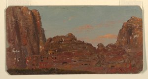 Petra, Khirbet en-Nasara Felsenkammern, Februar 1868