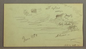 Fluss durch Berg, möglicherweise 1874 von Frederic Edwin Church