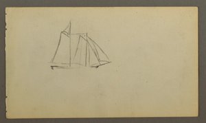 Segelboot auf Wellen reitend, möglicherweise 1860