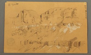 Skizzen, El Yemen Tal, "Arabien", möglicherweise 1868, 20. Februar