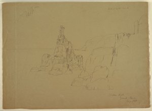 Zeichnung, Statuenfelsen, September 1851 von Frederic Edwin Church